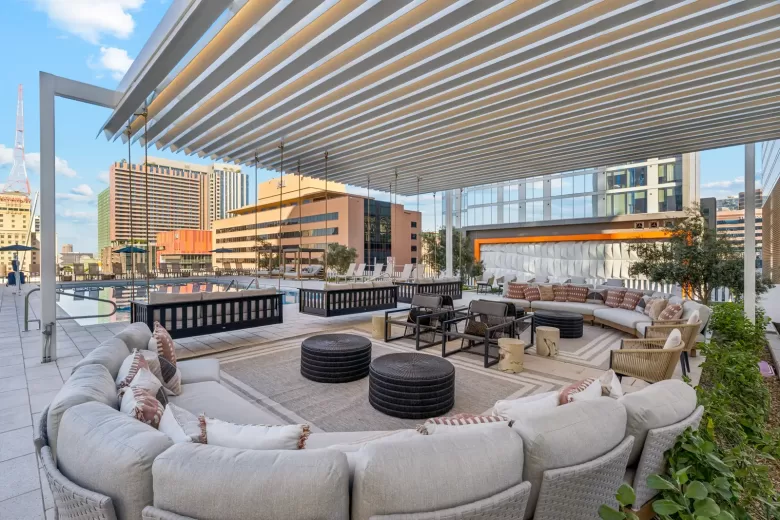 rooftop lounge with cozy lounge seating